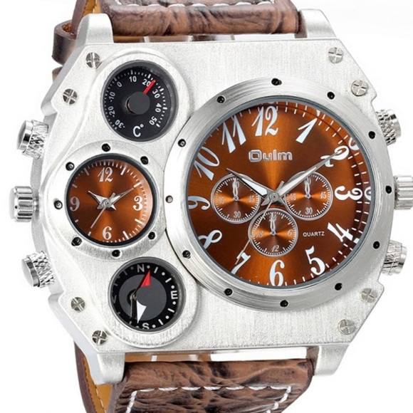 New Compass Thermometer Dial Analog Watch - Picture 2 of 8